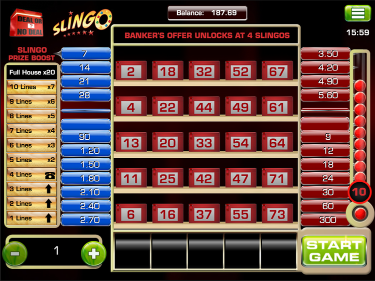 Slingo Deal or No Deal