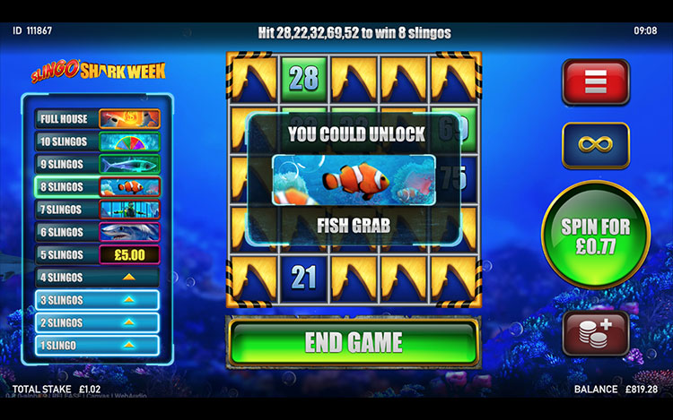 Slingo Shark Blitz - Play Slingo Games at Slingo Arcade