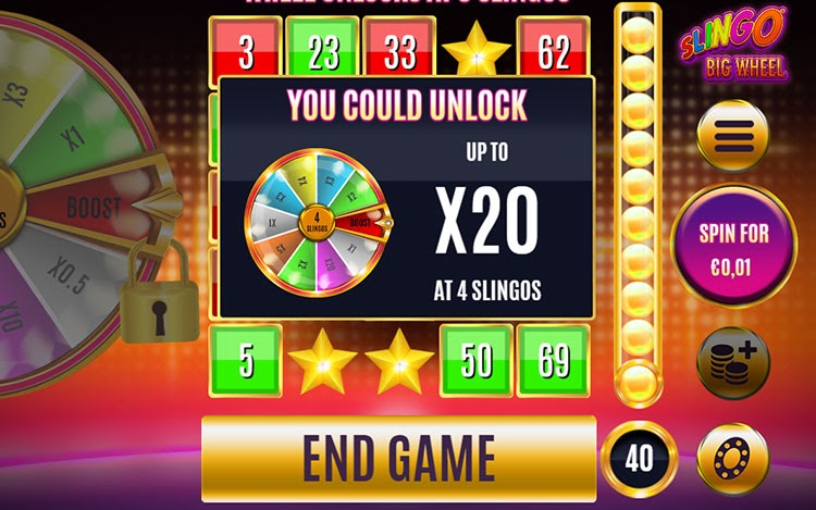 Extra Spin Slingo Big Wheel
