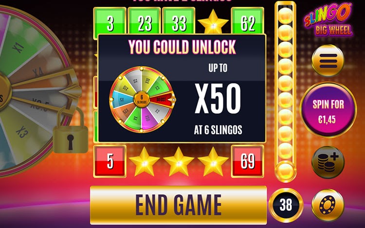 Slingo Big Wheel Features