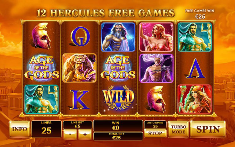 Age of the Gods Slots Slingo