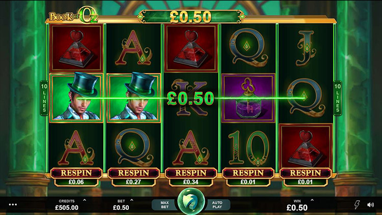 Book of Oz Slots Slingo