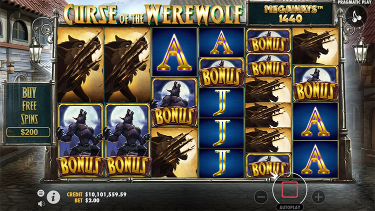 Curse of the Werewolf Megaways Slots Slingo