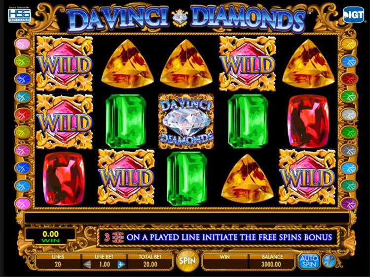 Da Vinci Diamonds Slots Slingo