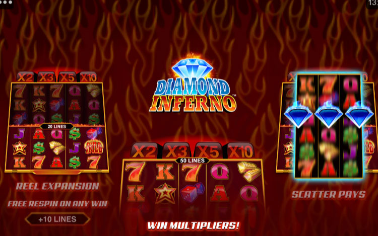 Diamond Inferno Slots Slingo