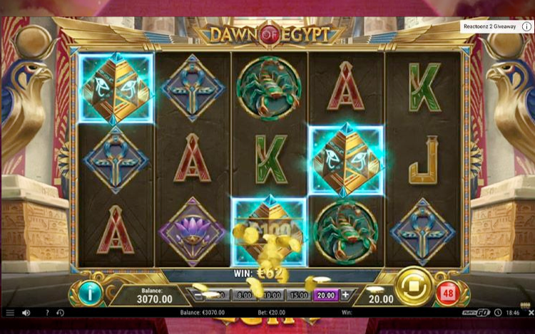 Dawn of Egypt Slots Slingo