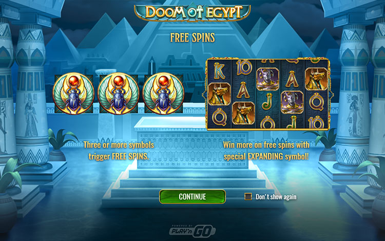 Doom of Egypt Slots Slingo