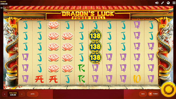 Dragon's Luck Power Reels Slots Slingo
