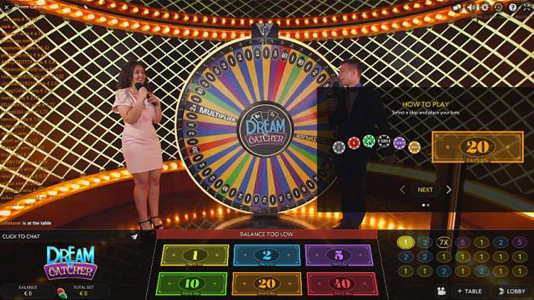 Play Dream Catcher by Evolution | Casino | Slingo Official