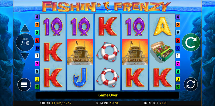 Fishin' Frenzy Slots Slingo