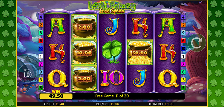 Irish Frenzy Slots Slingo