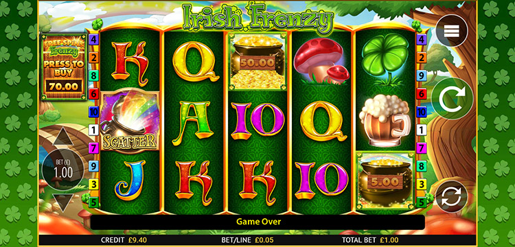 Irish Frenzy Slots Slingo