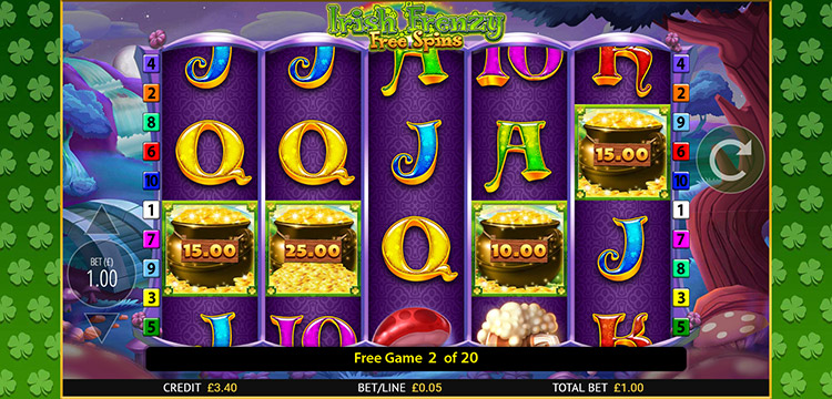 Irish Frenzy Slots Slingo