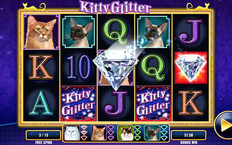Kitty Glitter Slots Slingo
