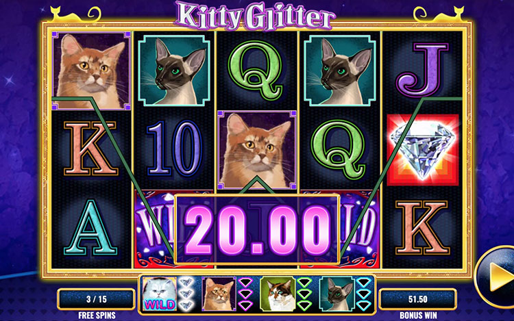 Kitty Glitter Slots Slingo