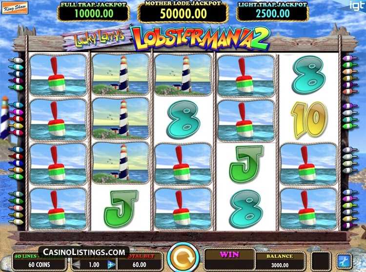 Lucky Larry's Lobstermania 2 Slots Slingo