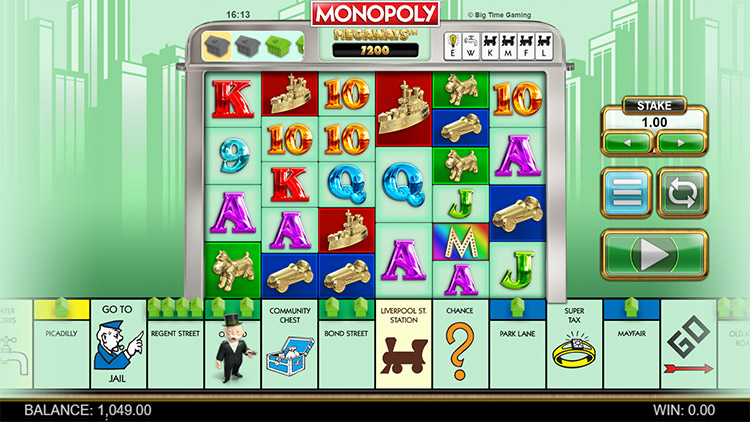 Monopoly Megaways Slots Slingo