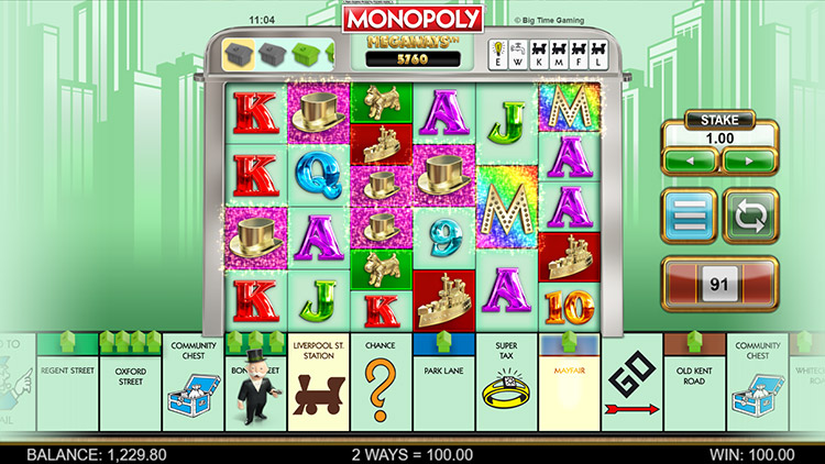 Monopoly Megaways Slots Slingo