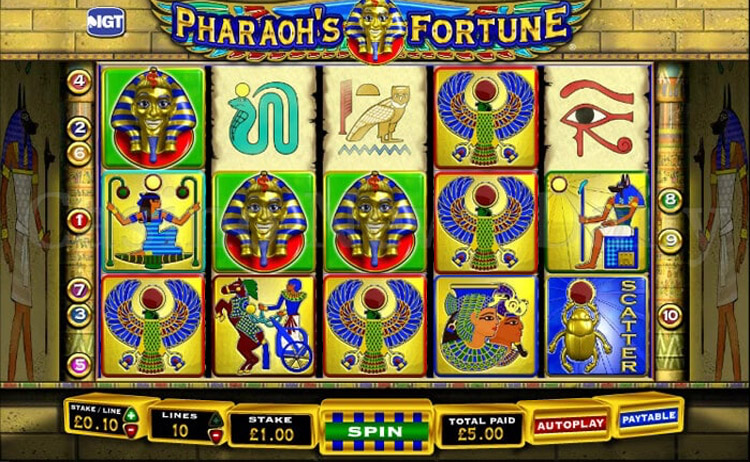 Pharaohs Fortune Slots Slingo