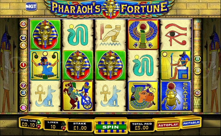 Pharaohs Fortune Slots Slingo