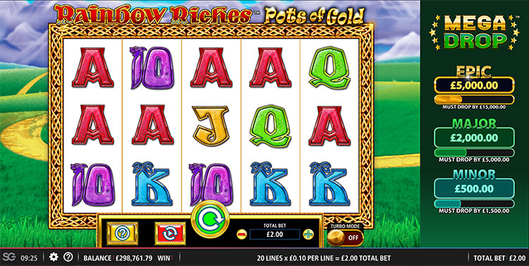 Rainbow Riches Pots of Gold Slots Slingo