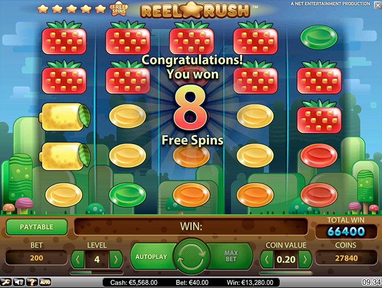 Reel Rush Slots Slingo