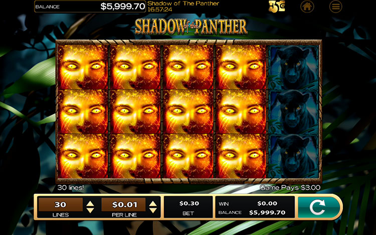 Shadow of the Panther Slots Slingo