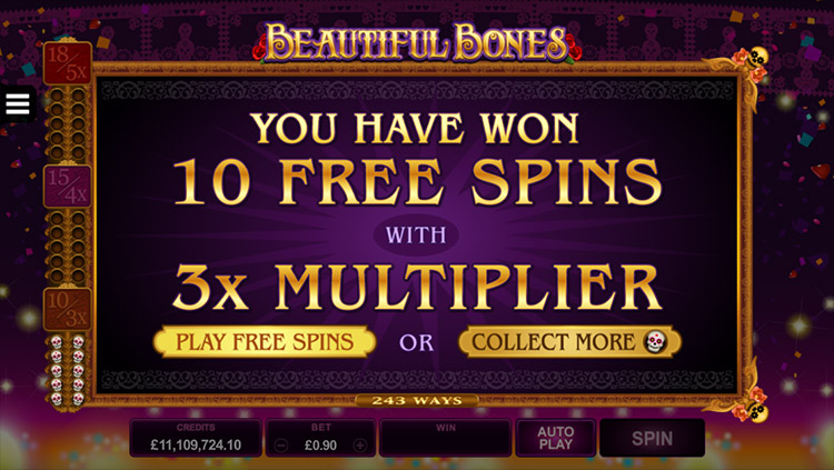 Beautiful Bones Slots Slingo