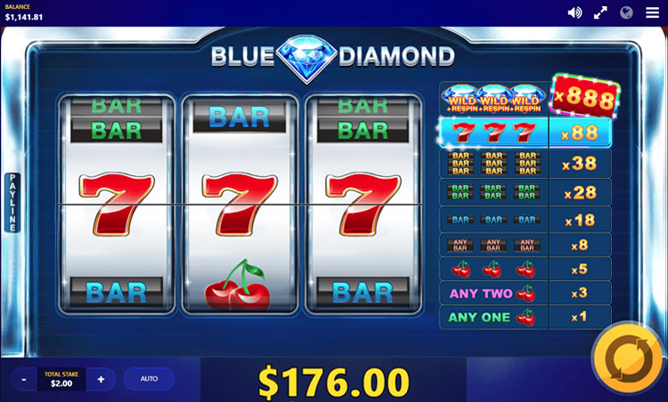 Blue Diamond Slots Slingo