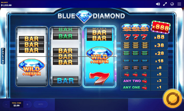 Blue Diamond Slots Slingo