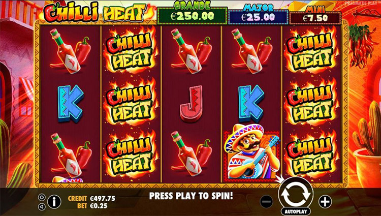 Slot Machines Chili Heat mit american express