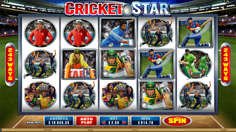 Cricket Star Slots Slingo