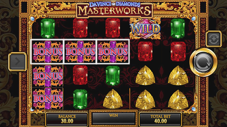 Da Vinci Diamonds Masterworks Slots Slingo