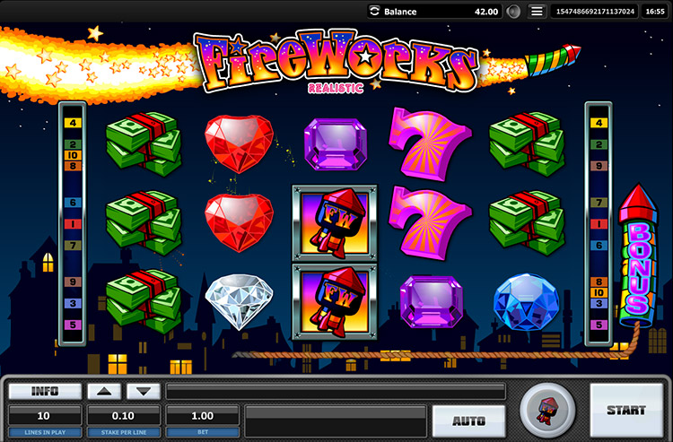 Fireworks Slots Slingo