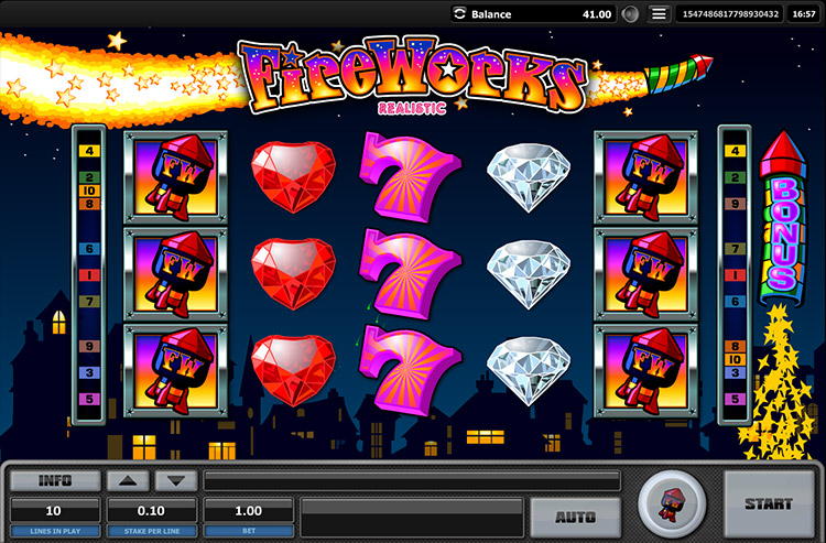 Fireworks Slots Slingo