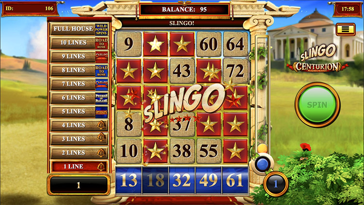 Slingo Centurion Slots Slingo