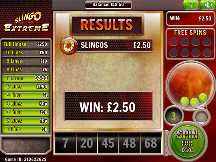 Slingo Extreme Slots Slingo