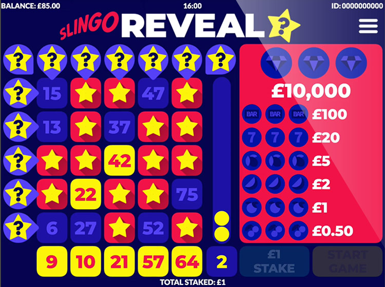 Slingo Reveal Slots Slingo