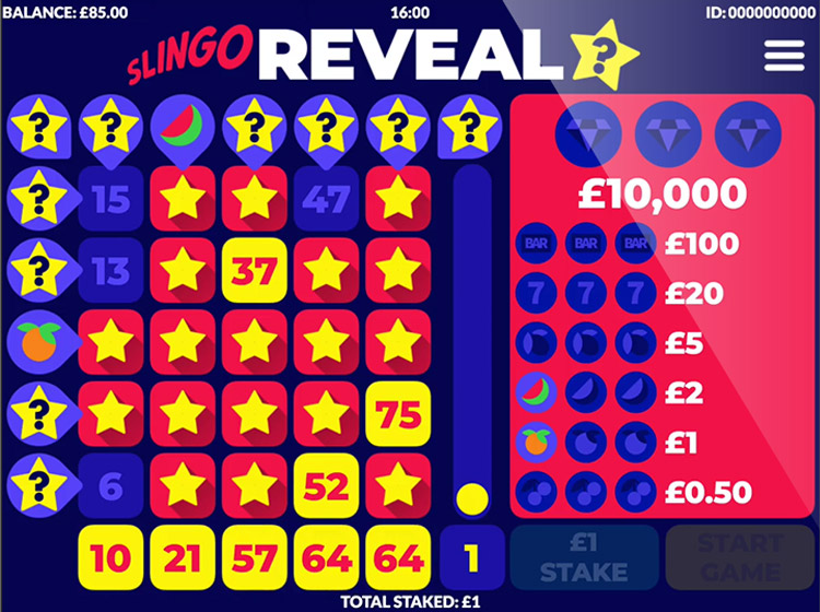 Slingo Reveal Slots Slingo