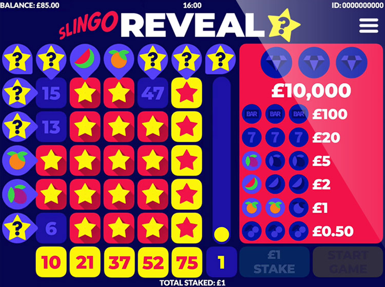 Slingo Reveal Slots Slingo