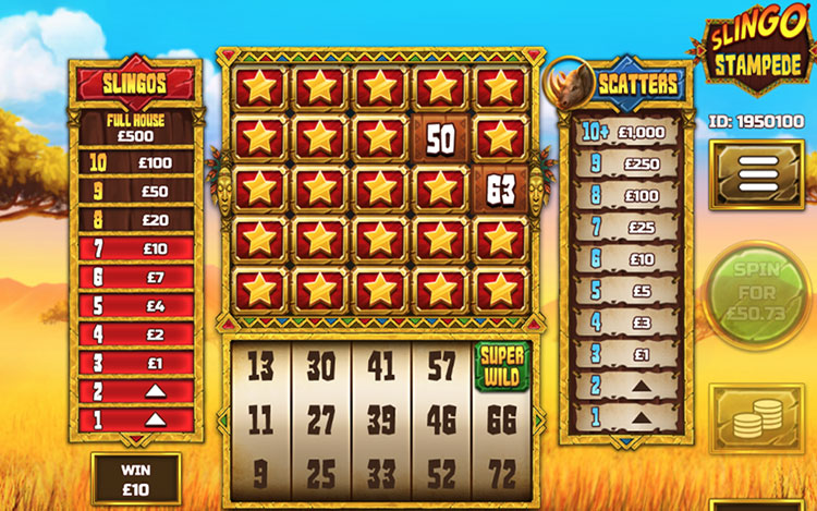 Slingo Stampede Slots Slingo