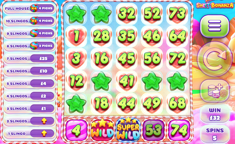 Slingo Sweet Bonanza Slots Slingo