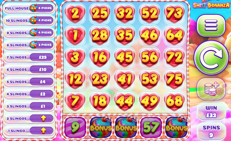 Slingo Sweet Bonanza Slots Slingo