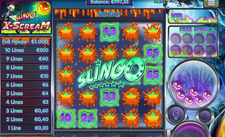 Slingo X-Scream Slots Slingo