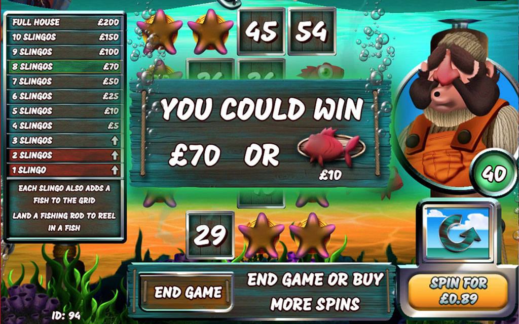 Slingone Fishin’ Slots Slingo