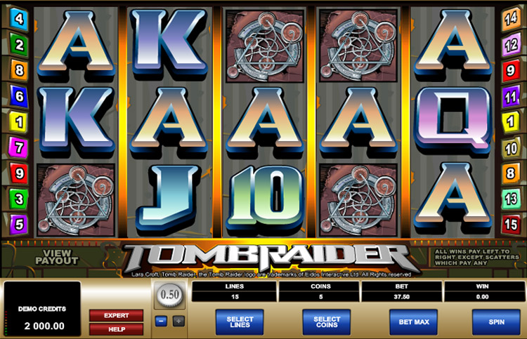 Tomb Raider Slots Slingo