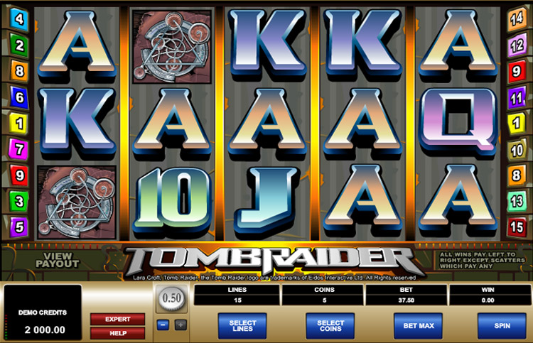 Tomb Raider Slots Slingo