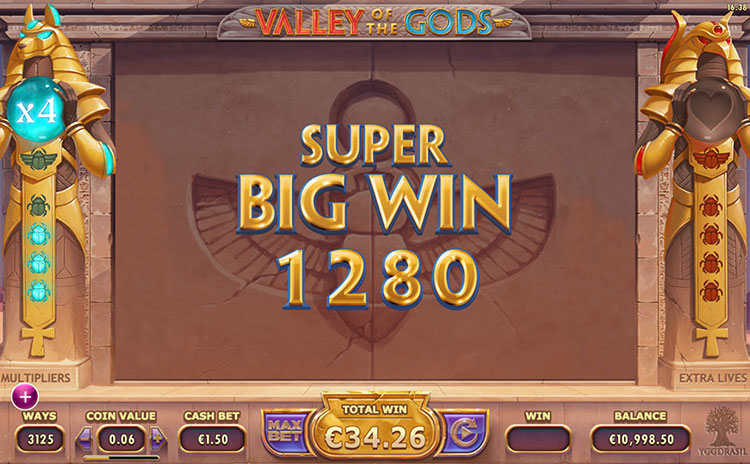 Valley Of The Gods Slots Slingo