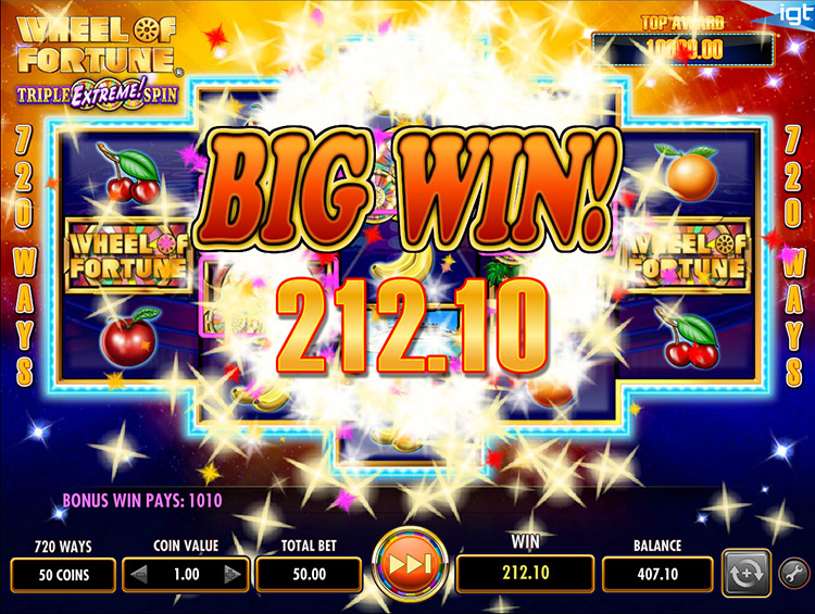 Wheel of Fortune Triple Extreme Spin Slots Slingo
