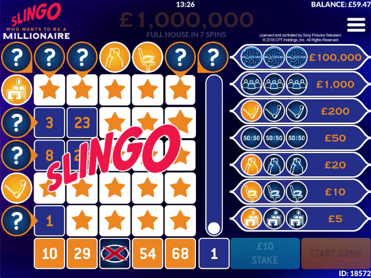 Who Wants to be A Millionaire Slots Slingo